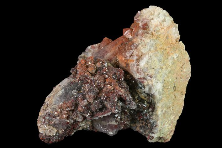 Natural, Red Quartz Crystal Cluster - Morocco #135696